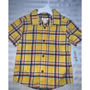 Toddler Boys’ Short Sleeve Plaid Shirt